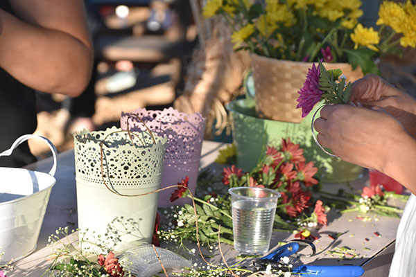 Spring into recovery flower arranging